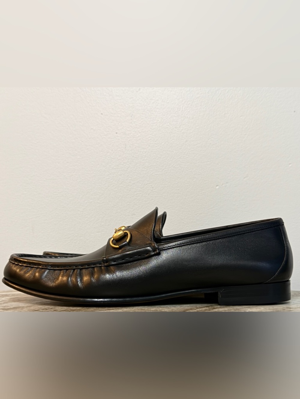 GUCCI 1953 Horsebit Leather Loafer Black Leather 13/ 13.5 US $1100 Jordaan NEW! - Picture 4 of 12